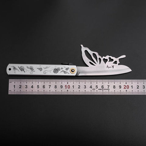 Higonokami Blue Steel #2 Papillon 90mm-[Musashi]-[Couteaux de cuisine japonais]