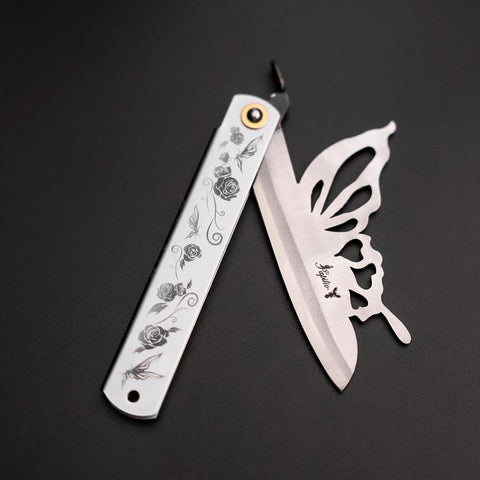 Higonokami Blue Steel #2 Papillon 90mm-[Musashi]-[Couteaux de cuisine japonais]