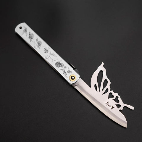 Higonokami Blue Steel #2 Papillon 90mm-[Musashi]-[Couteaux de cuisine japonais]