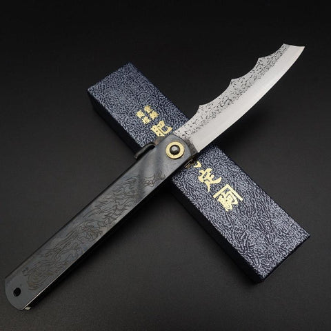 Higonokami Ryubu-Dragon Aogami #2 Noir 120mm-[Musashi]-[Couteaux de cuisine japonais]