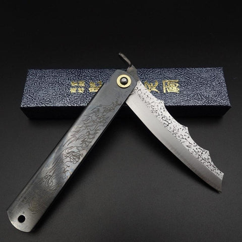 Higonokami Ryubu-Dragon Aogami #2 Noir 120mm-[Musashi]-[Couteaux de cuisine japonais]