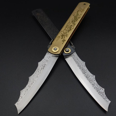 Higonokami Ryubu-Dragon Aogami #2 Noir 120mm-[Musashi]-[Couteaux de cuisine japonais]