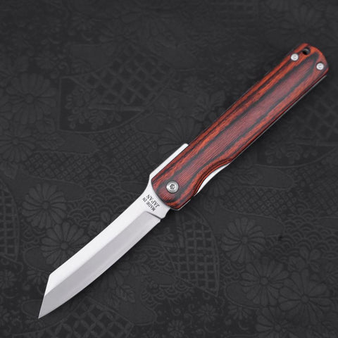 Higonokami VG-10 Acajou 120mm avec Sécurité-[Musashi]-[Couteaux de cuisine japonais]