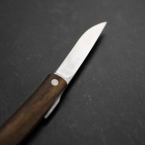 Higonokami VG-10 Bois de Kaki Noir Couteau de Poche 60mm avec Pochettera en Cuir-[Musashi]-[Couteaux de cuisine japonais]