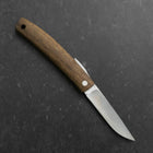 Higonokami VG-10 Bois de Kaki Noir Couteau de Poche 60mm avec Pochettera en Cuir-[Musashi]-[Couteaux de cuisine japonais]