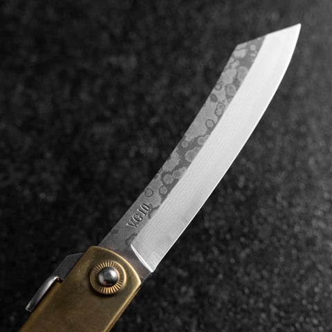 Higonokami VG-10 Chokin Fuji et Vague 120mm-[Musashi]-[Couteaux de cuisine japonais]