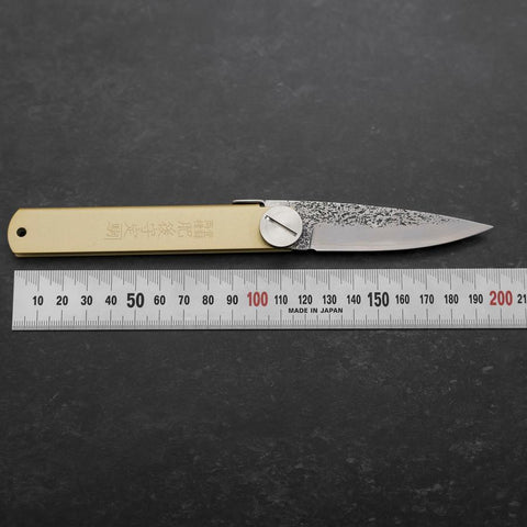Higonokami VG-10 Couteau de Poche 75mm avec Pochette en Cuir-[Musashi]-[Couteaux de cuisine japonais]