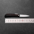 Higonokami VG-10 Kaki Noir Couteau d’Extérieur 60 mm avec Étui en Cuir Rouge Vin-[Musashi]-[Couteaux de cuisine japonais]