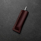 Higonokami VG-10 Kaki Noir Couteau d’Extérieur 60 mm avec Étui en Cuir Rouge Vin-[Musashi]-[Couteaux de cuisine japonais]