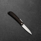 Higonokami VG-10 Kaki Noir Couteau d’Extérieur 60 mm avec Étui en Cuir Rouge Vin-[Musashi]-[Couteaux de cuisine japonais]