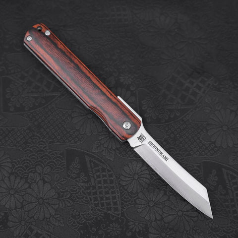 Higonokami VG-10 Lock Mahogany 100mm (3.9”)-[Musashi]-[Couteaux de cuisine japonais]