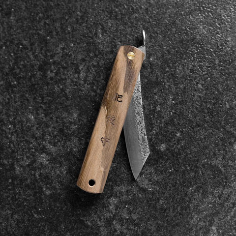 Higonokami VG-10 Tsuchime Bois naturel 100mm-[Musashi]-[Couteaux de cuisine japonais]