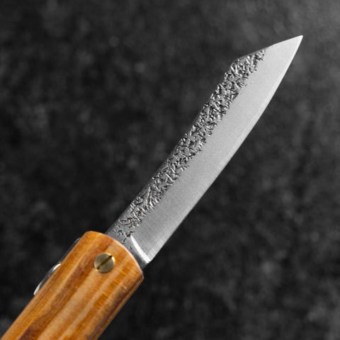 Higonokami VG-10 Tsuchime Bois naturel Jaune 100mm-[Musashi]-[Couteaux de cuisine japonais]