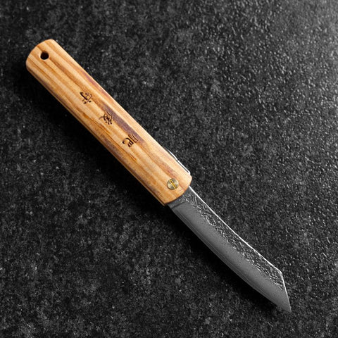 Higonokami VG-10 Tsuchime Bois naturel Jaune 100mm-[Musashi]-[Couteaux de cuisine japonais]