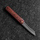 Higonokami VG-10 Tsuchime Bois naturel Rouge 100mm-[Musashi]-[Couteaux de cuisine japonais]