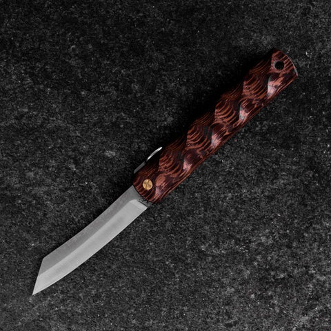 Brown Wave Higonokami VG-10 75mm (2.9”)-[Musashi]-[Japanese-Kitchen-Knives]