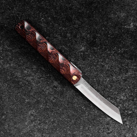 Brown Wave Higonokami VG-10 75mm (2.9”)-[Musashi]-[Japanese-Kitchen-Knives]