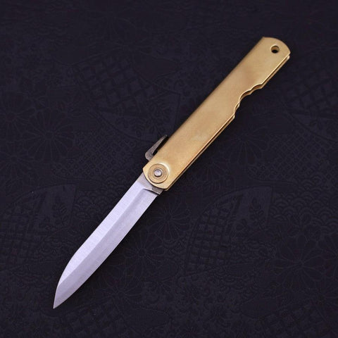 Higonokami White Steel #2 Sasaki Nouveau Or 100mm-[Musashi]-[Couteaux de cuisine japonais]
