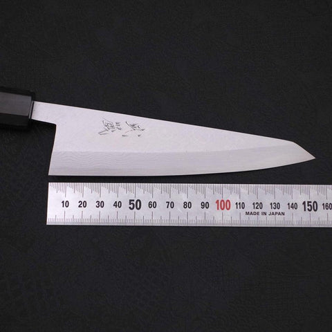 Honesuki Blue Steel #2 Damas Manche en Buffle et Ébène 150mm-[Musashi]-[Couteaux de cuisine japonais]