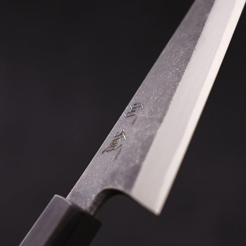 Honesuki Blue Steel #2 Kurouchi Manche en Buffle et Bois de Wengé 150mm-[Musashi]-[Couteaux de cuisine japonais]
