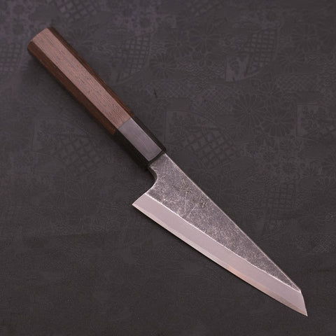Honesuki Blue Steel #2 Kurouchi Manche en Buffle et Bois de Wengé 150mm-[Musashi]-[Couteaux de cuisine japonais]