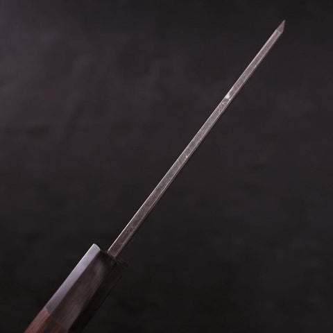 Honesuki Blue Steel #2 Kurouchi Manche en Buffle et Bois de Wengé 150mm-[Musashi]-[Couteaux de cuisine japonais]
