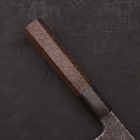 Honesuki Blue Steel #2 Kurouchi Manche en Buffle et Bois de Wengé 150mm-[Musashi]-[Couteaux de cuisine japonais]