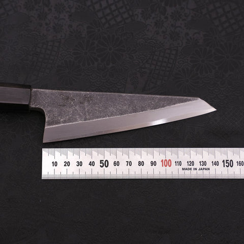 Honesuki Blue Steel #2 Kurouchi Manche en Buffle et Bois de Wengé 150mm-[Musashi]-[Couteaux de cuisine japonais]