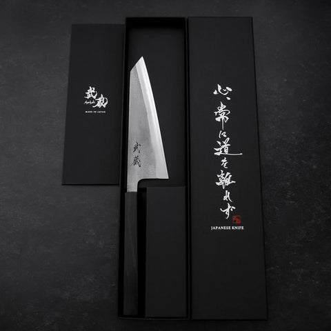Honesuki SKD11 Nashiji Manche en Ébène 150mm-[Musashi]-[Couteaux de cuisine japonais]