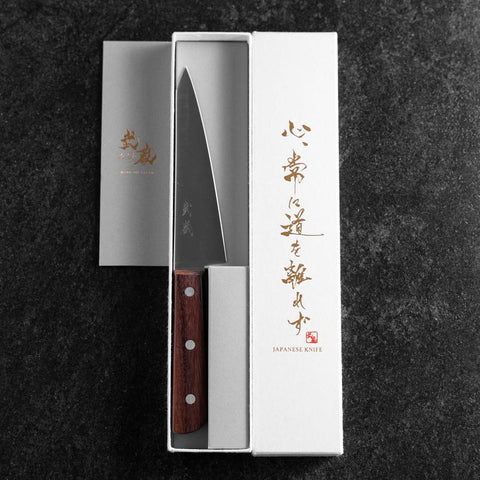 Honesuki SLD Poli Manche Occidental Marron 150mm-[Musashi]-[Couteaux de cuisine japonais]