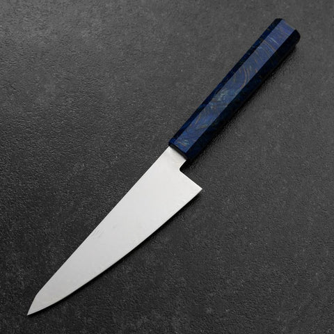 Honesuki VG-10 Damas Manche en Bois de Bouleau Bleu 150mm-[Musashi]-[Couteaux de cuisine japonais]