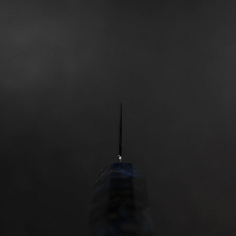 Honesuki VG-10 Damas Manche en Bois de Bouleau Bleu 150mm-[Musashi]-[Couteaux de cuisine japonais]