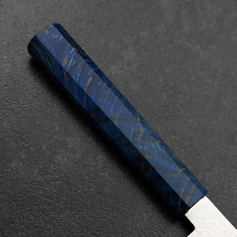Honesuki VG-10 Damas Manche en Bois de Bouleau Bleu 150mm-[Musashi]-[Couteaux de cuisine japonais]