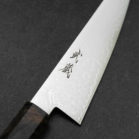 Honesuki VG-10 Damas Manche en Bois de Bouleau Gris 150mm-[Musashi]-[Couteaux de cuisine japonais]