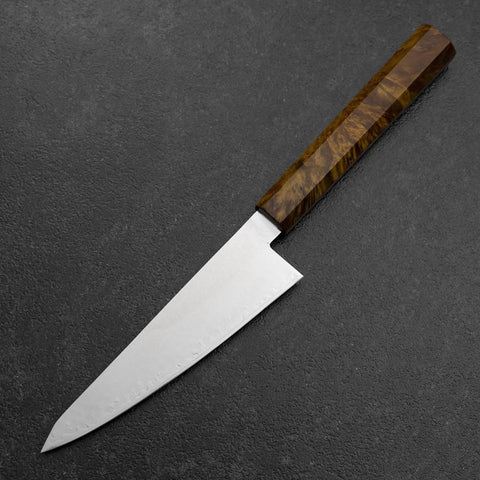 Honesuki VG-10 Damas Manche en Bois de Bouleau Jaune 150mm-[Musashi]-[Couteaux de cuisine japonais]