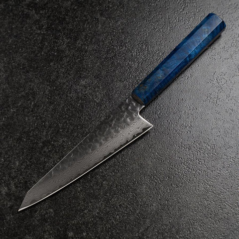 Honesuki VG-10 Tsuchime Damas Manche en Bouleau Bleu 150mm-[Musashi]-[Couteaux de cuisine japonais]