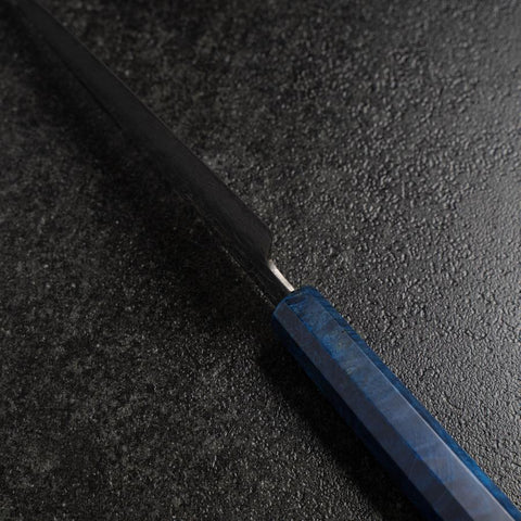 Honesuki VG-10 Tsuchime Damas Manche en Bouleau Bleu 150mm-[Musashi]-[Couteaux de cuisine japonais]