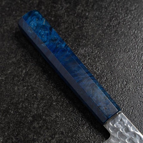 Honesuki VG-10 Tsuchime Damas Manche en Bouleau Bleu 150mm-[Musashi]-[Couteaux de cuisine japonais]