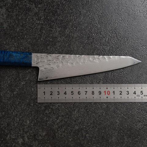 Honesuki VG-10 Tsuchime Damas Manche en Bouleau Bleu 150mm-[Musashi]-[Couteaux de cuisine japonais]