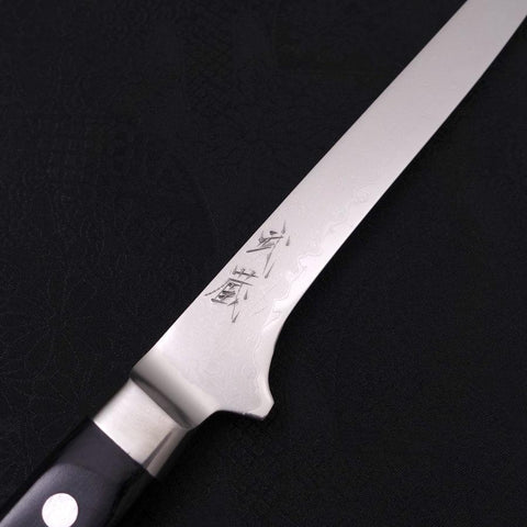 Honesuki VG-5 Damas Manche Occidental Noir 160mm-[Musashi]-[Couteaux de cuisine japonais]