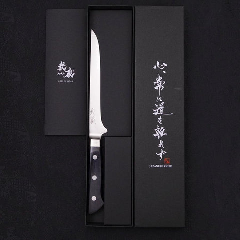 Honesuki VG-5 Damas Manche Occidental Noir 160mm-[Musashi]-[Couteaux de cuisine japonais]
