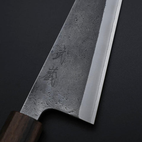 Honesuki White Steel #2 Kurouchi Nashiji Manche en Frêne 150mm-[Musashi]-[Couteaux de cuisine japonais]