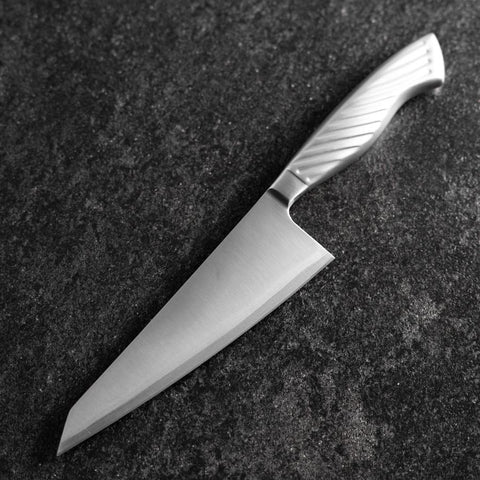 Honesuki couteau à désosser AUS-10 Poli Manche Inoxydable 150mm-[Musashi]-[Couteaux de cuisine japonais]