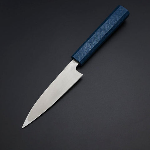 Kaisaki VG-10 Nashiji Manche Urushi Bleu 120mm-[Musashi]-[Couteaux de cuisine japonais]