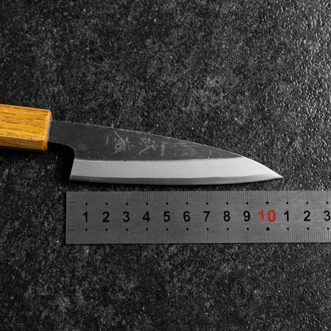 Kaisaki White Steel #2 Kurouchi Manche en Chêne 105mm-[Musashi]-[Couteaux de cuisine japonais]