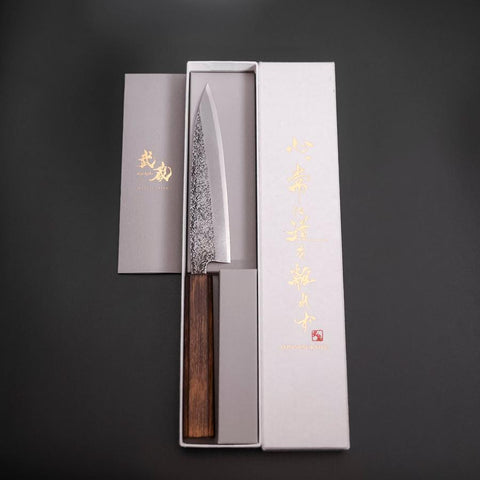 Kaisaki White Steel #2 Nashiji Manche Sumi Urushi 150mm-[Musashi]-[Couteaux de cuisine japonais]