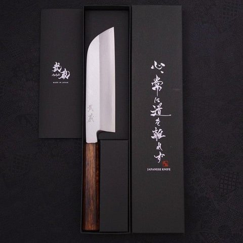 Kama Usuba (Kansai) Blue Steel #2 Kasumi Manche Sumi Urushi 180mm-[Musashi]-[Couteaux de cuisine japonais]