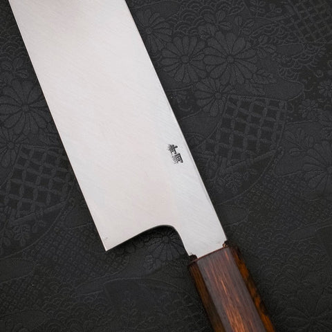Kama Usuba (Kansai) Blue Steel #2 Kasumi Manche Sumi Urushi 210mm-[Musashi]-[Couteaux de cuisine japonais]