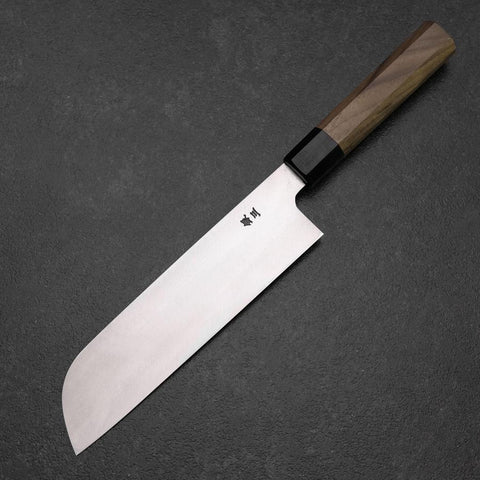 Kama Usuba (Kansai) Silver Steel #3 Kasumi Manche en Noyer 200mm-[Musashi]-[Couteaux de cuisine japonais]