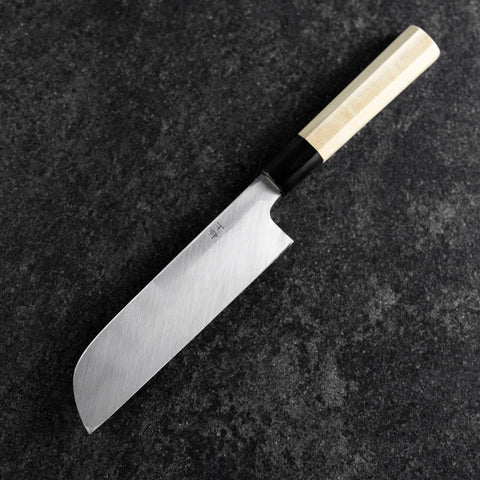 Kama Usuba White Steel #3 Kasumi Manche en Buffle et Magnolia 165mm-[Musashi]-[Couteaux de cuisine japonais]